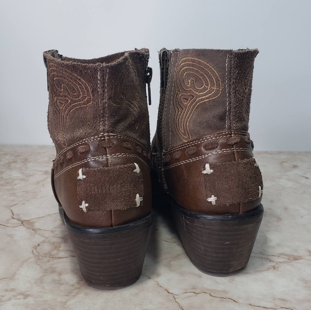 Brown Western Ankle Boots Coolway - Picture 4 of 9